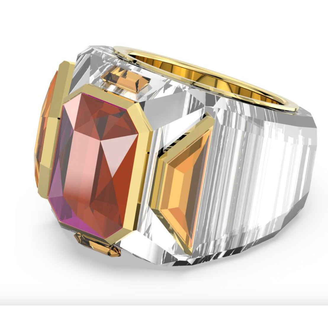 Swarovski Chroma Cocktail Ring Pink and Gold 60 EUR - 9 USA