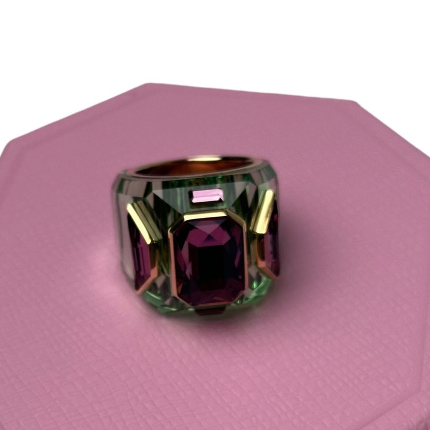 Swarovski Chroma cocktail ring Multicolored, Gold-tone plated  EUR 55  / 7 USA
