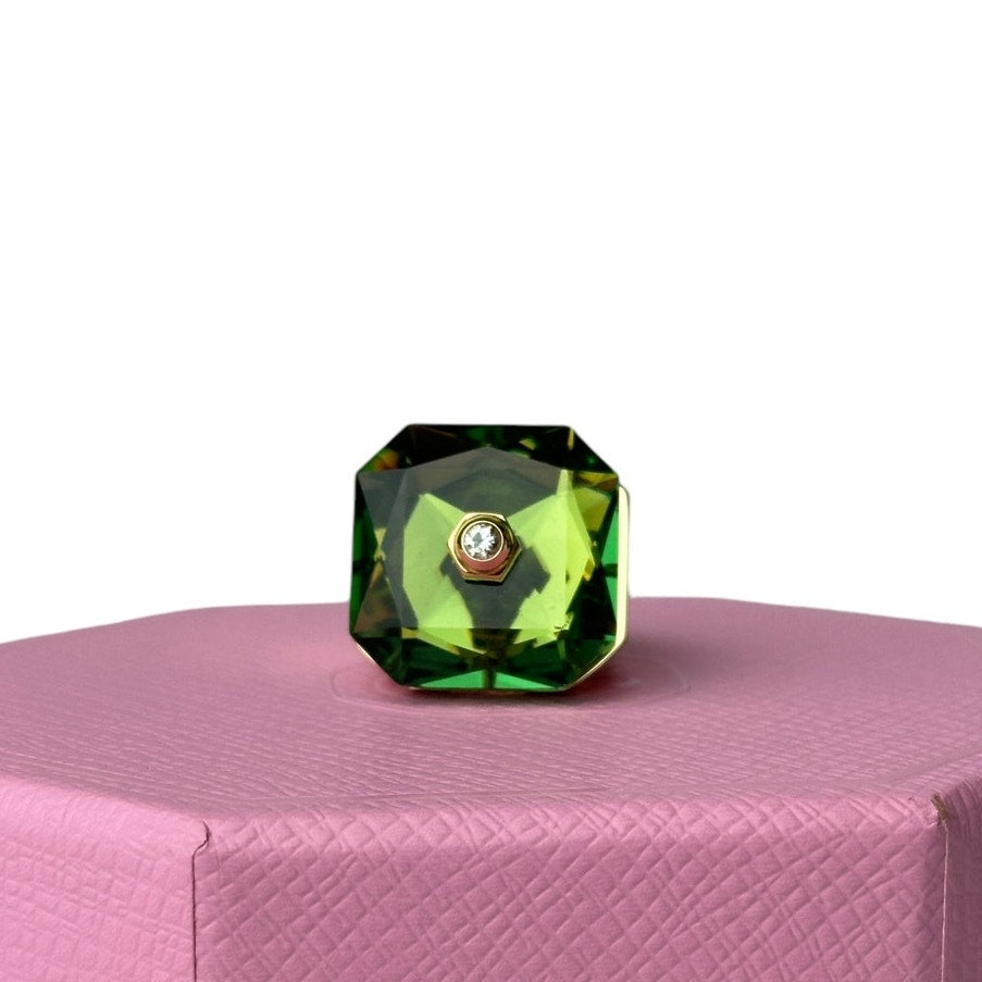 Swarovski Numina cocktail ring Octagon cut, Green, Gold-tone plated Size 9 / 60