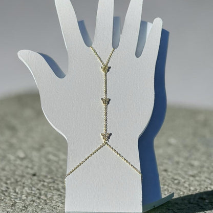 Butterfly Dream Hand Chain 14K Gold Plated 925 Sterling Silver