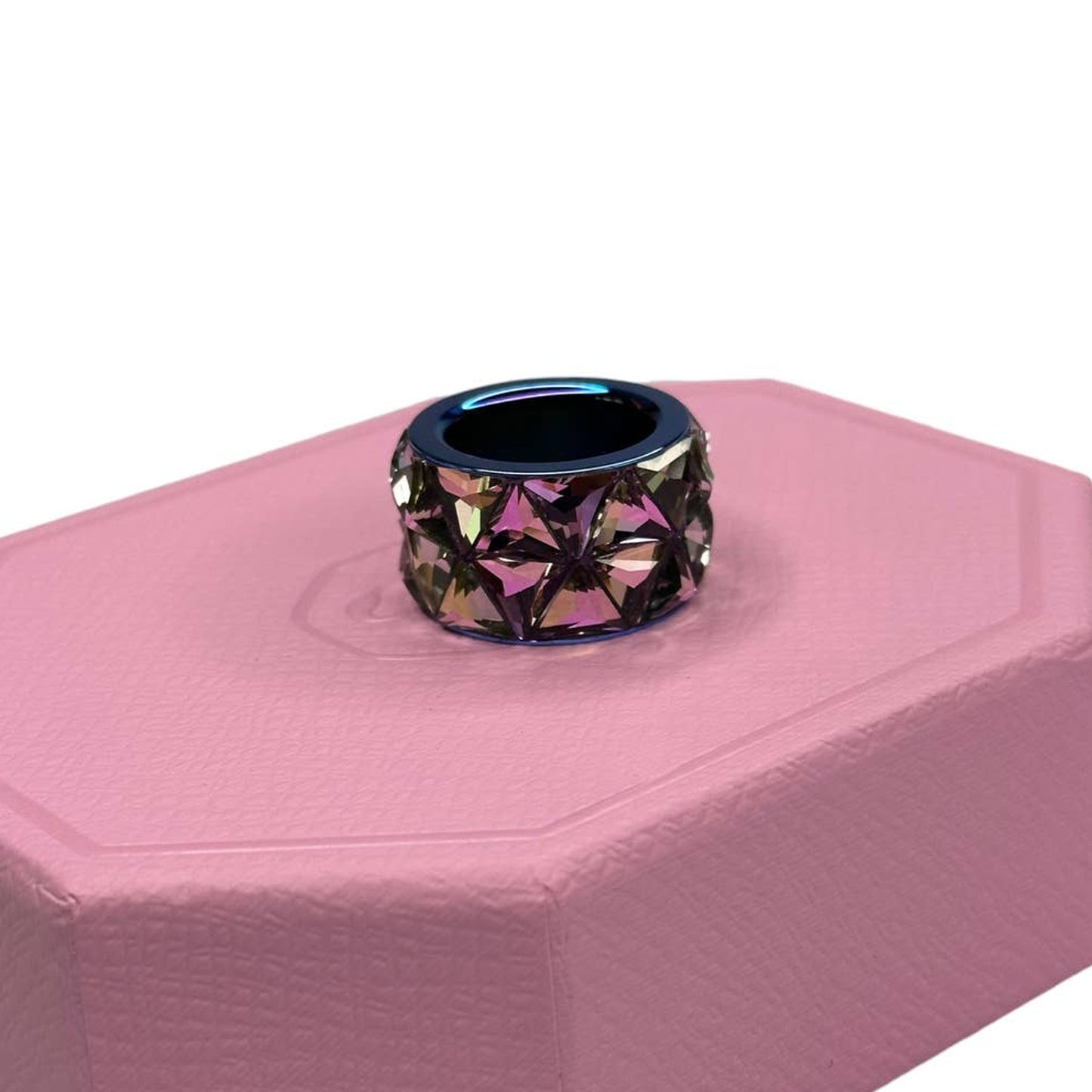 Swarovski Curiosa cocktail ring Triangle cut, Multicolored Size EUR 58 / USA 8