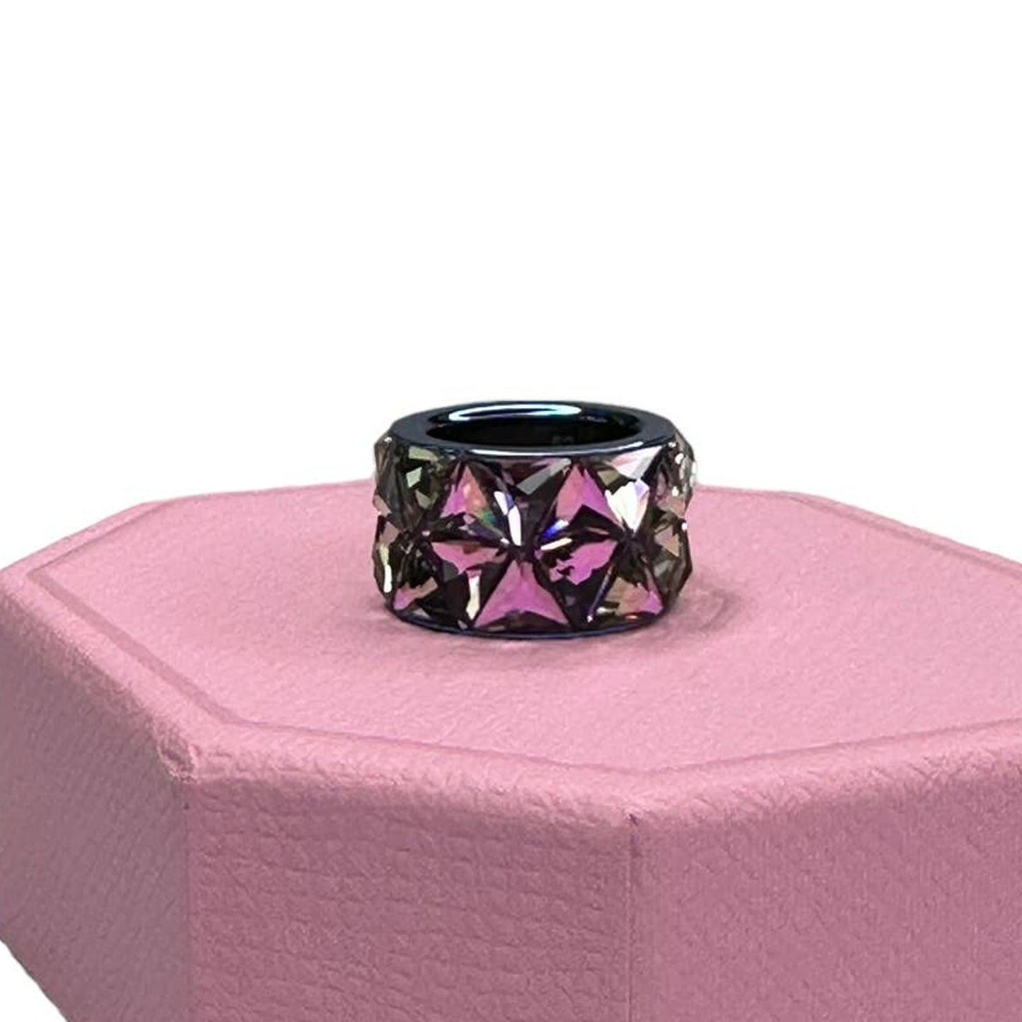 Swarovski Curiosa cocktail ring Triangle cut, Multicolored Size EUR 58 / USA 8