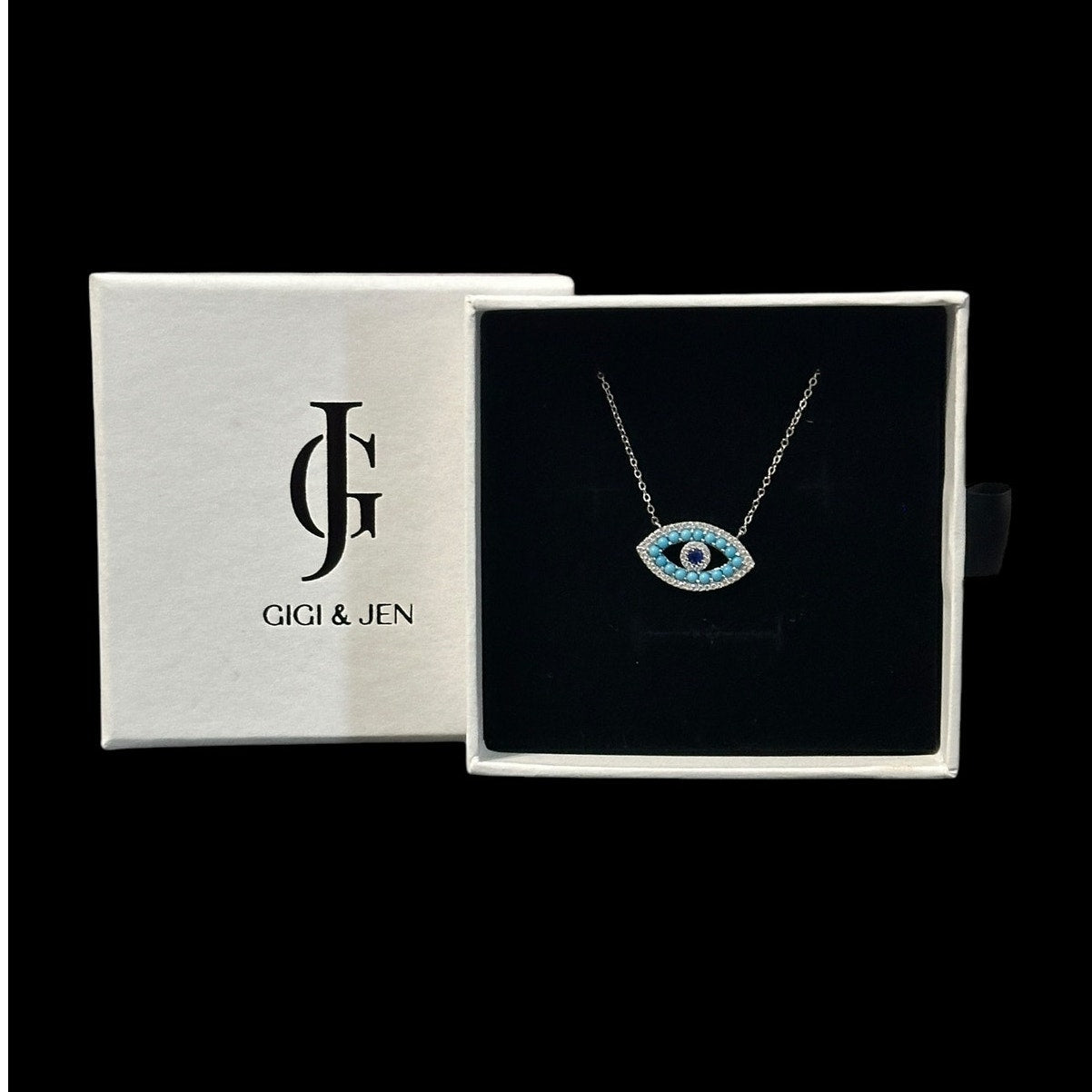 Evil Eye Pendant Necklace with Cubic Zirconia Elegant Protection Jewelry