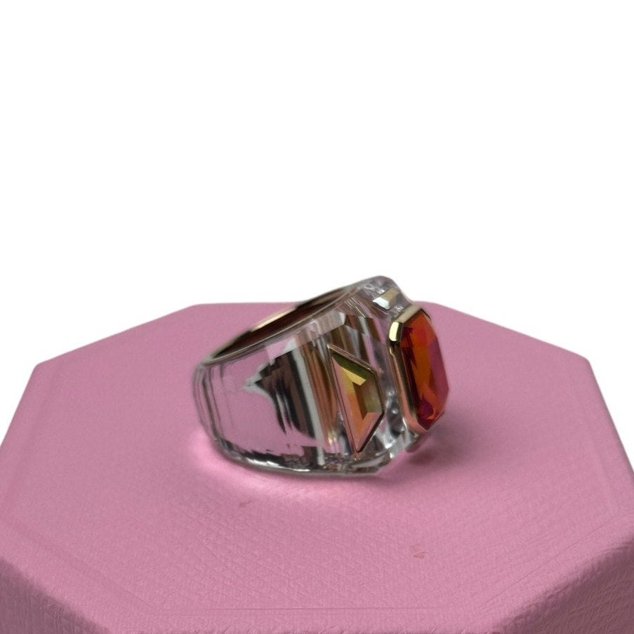 Swarovski Chroma Cocktail Ring Pink and Gold 60 EUR - 9 USA