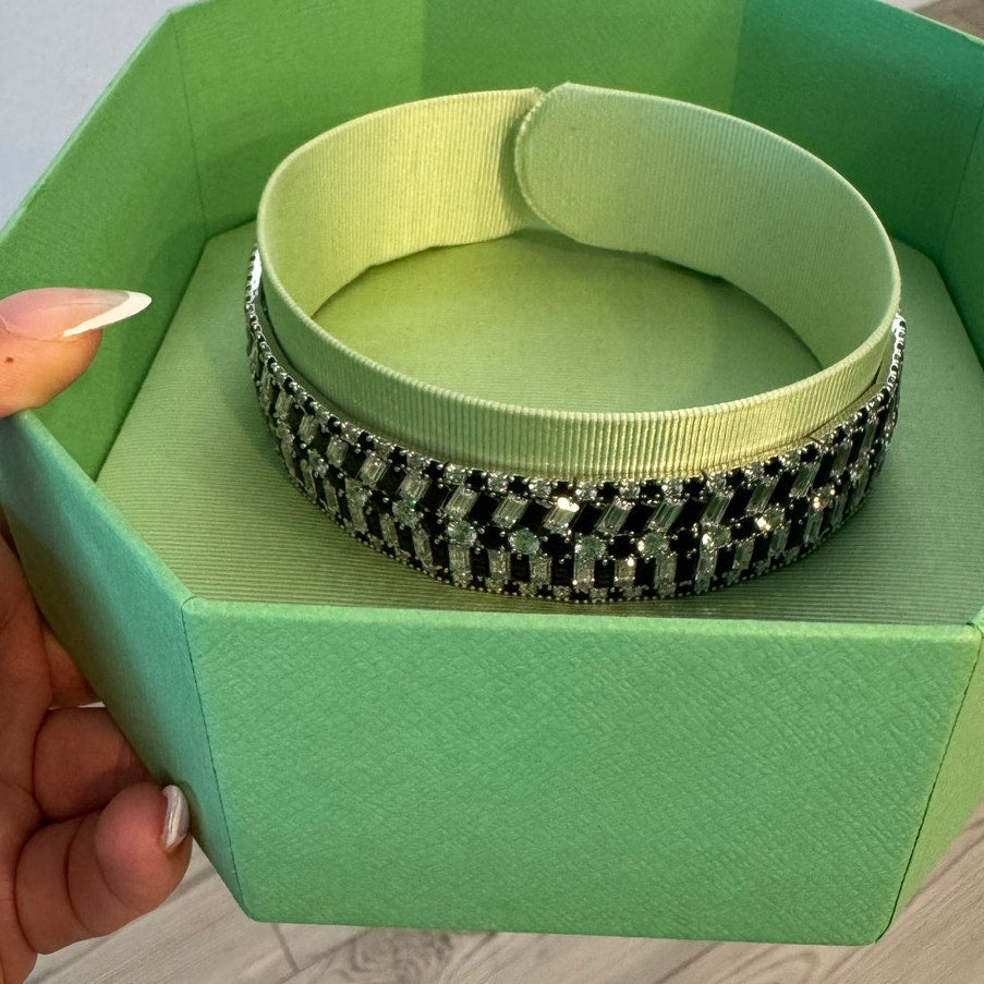 Swarovski Black Mixed Cuts Crystal Hyperbola Choker