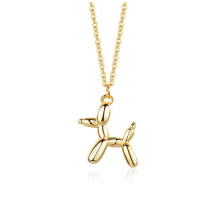 Playful Balloon Dog Pendant Necklace