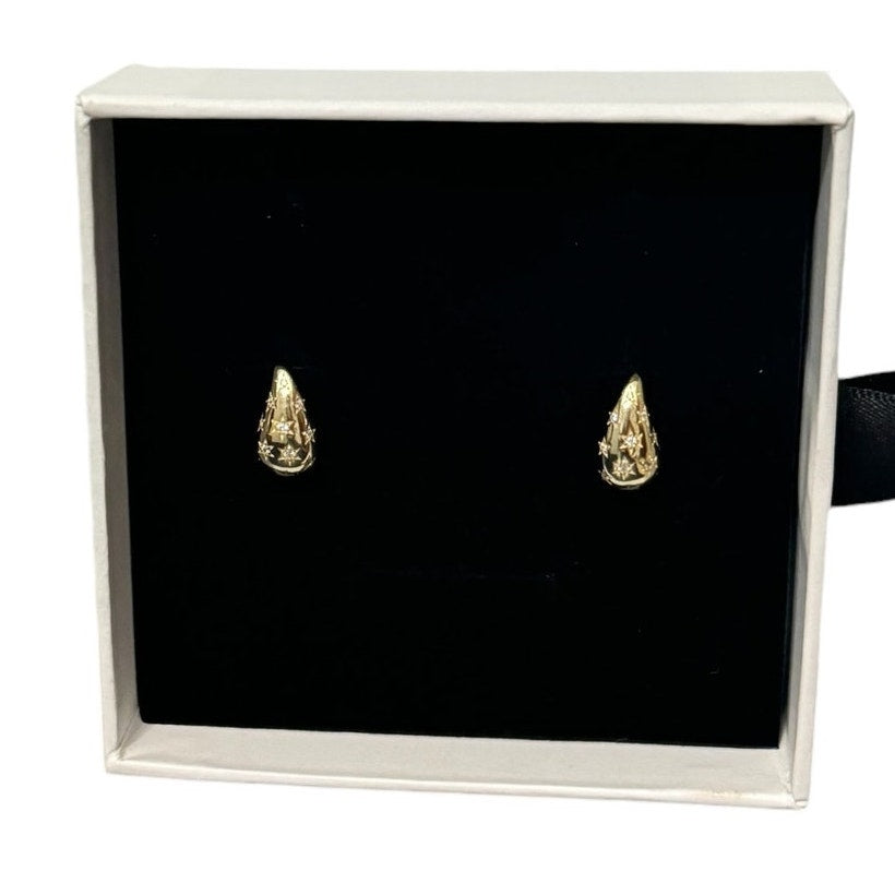 Star Teardrop Earrings Small Elegant Jewelry with Star-Shaped Accent