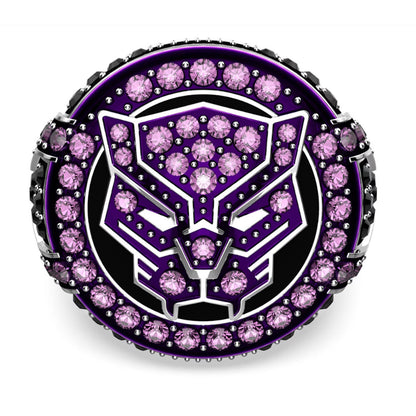 Swarovski Black Panther MARVEL Ring, Purple, Rhodium Plated 58 USA 8 Unisex
