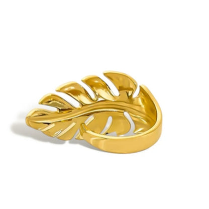 Golden Goddess Palm Ring Size 7 adjustable