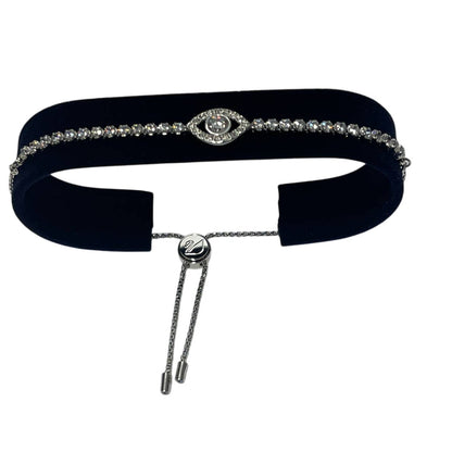 swarovski  Subtle bracelet Evil eye, White, Rhodium plated New
