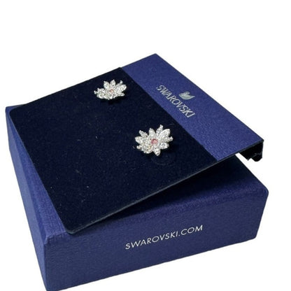 Swarovski Eternal Flower stud earrings Flower, Pink, Mixed metal finish