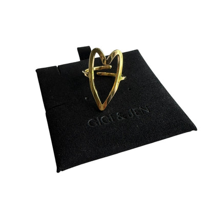 Abstract Heart Ring Minimalist Sculptural Design