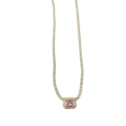 Luna Elegant Necklace 18k Gold Plated with Cubic Zirconia Detail