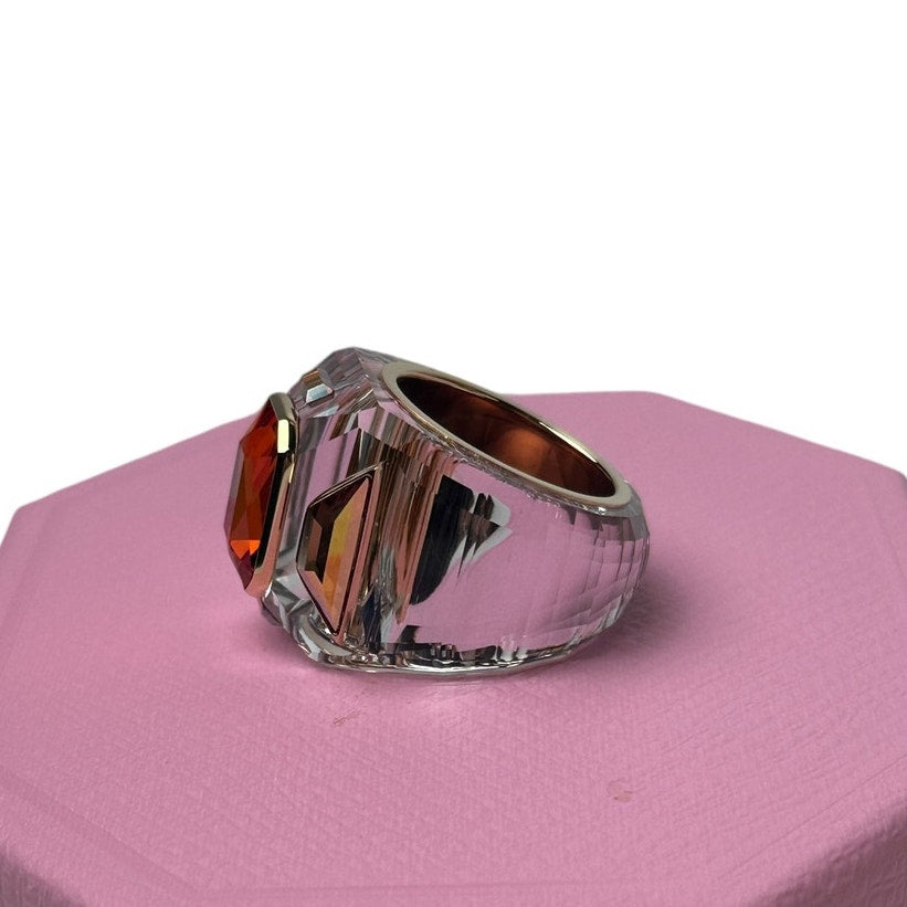 Swarovski Chroma Cocktail Ring Pink and Gold 60 EUR - 9 USA