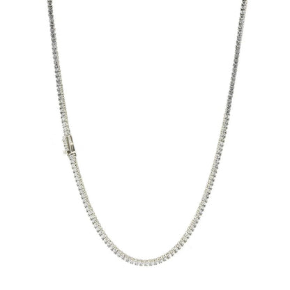 2mm 925 Sterling Silver Tennis Chain Necklace 20" Cubic Zirconia
