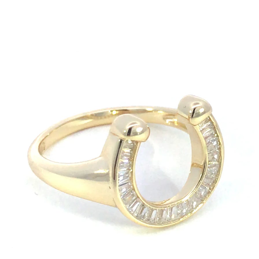 Make It Happen Gold Horseshoe Ring for Women Size 6