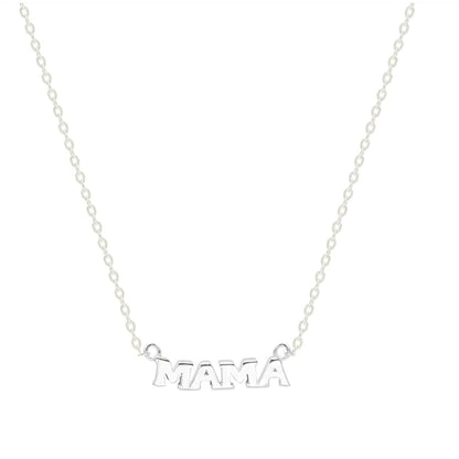 Mama Necklace, 925 Sterling Silver Dainty Link Chain gifts for her