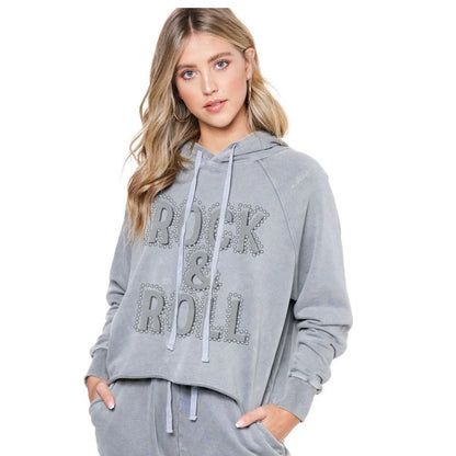 Rock & Roll Hoodie Your GoTo Gear for Concerts and Casual Days Stone