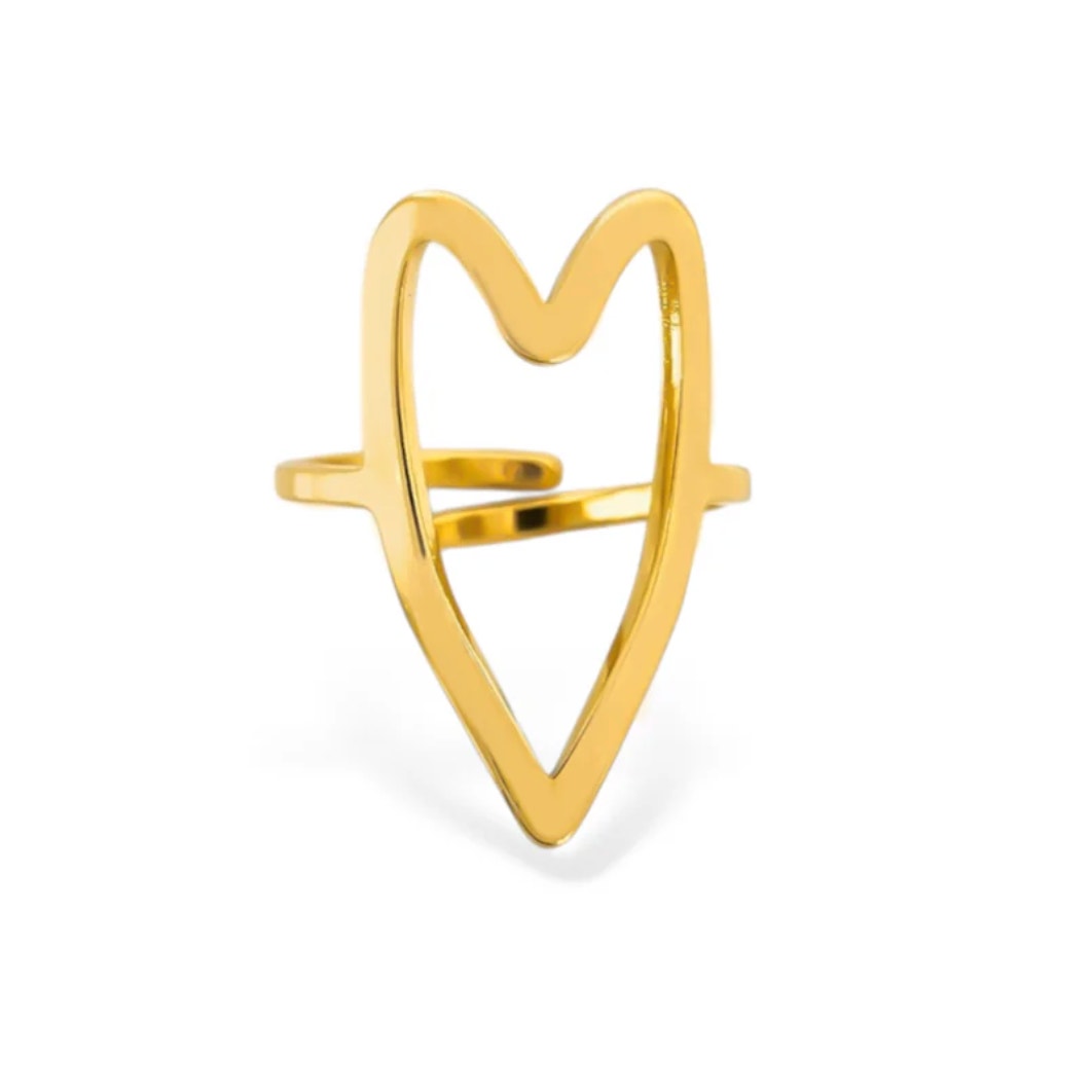Abstract Heart Ring Minimalist Sculptural Design