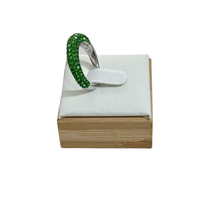 Swarovski Atelier Tigris ring Green, Rhodium plated