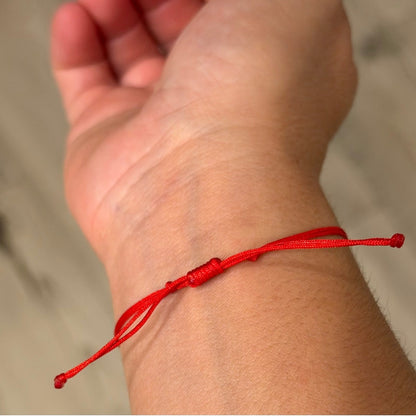Red String Bracelet 925 Sterling Silver CZ Adjustable Bracelet