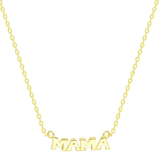 Mama Necklace, 925 Sterling Silver Dainty Link Chain gifts for her