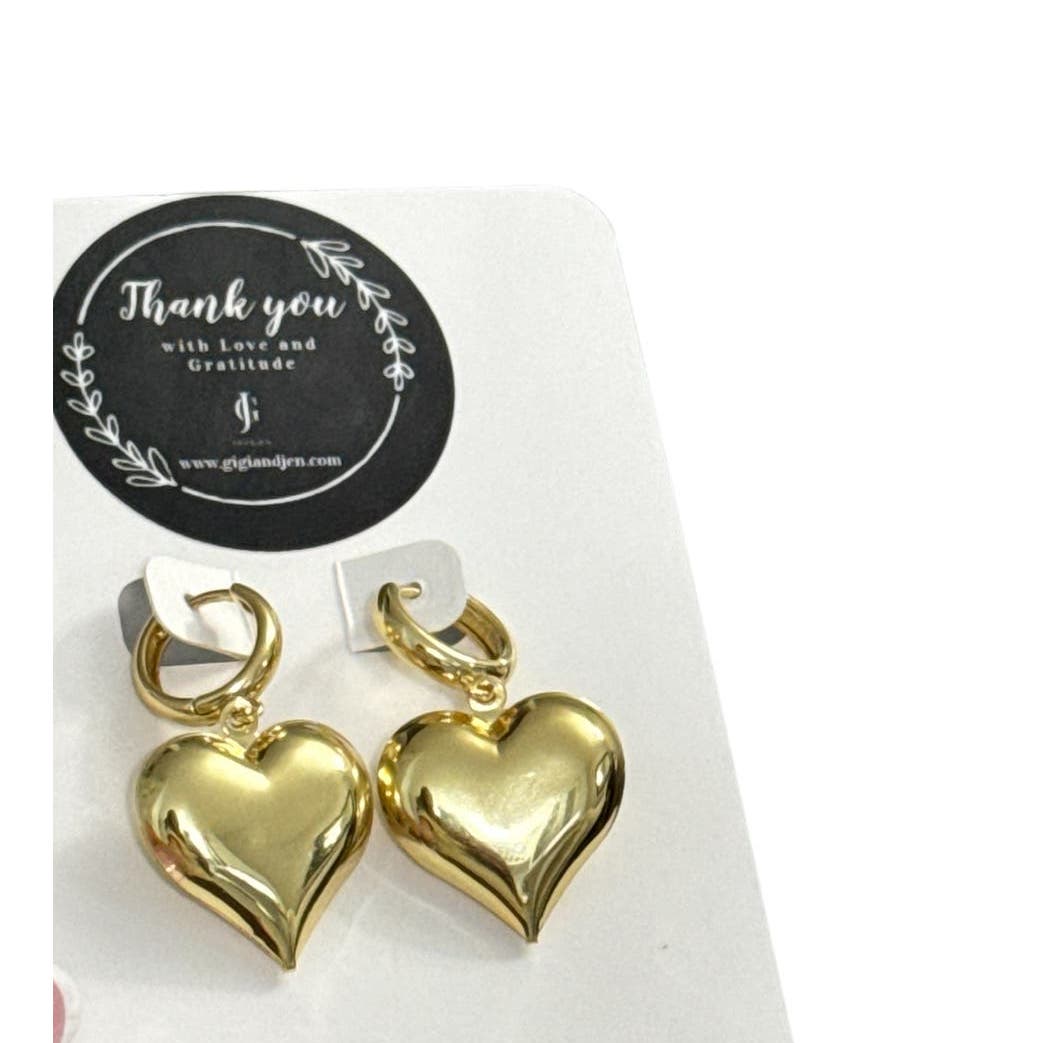 Heart Puffy Earring Medium