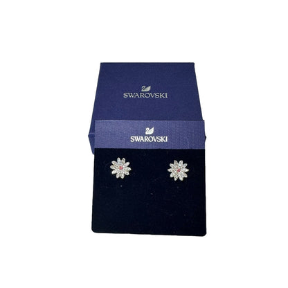 Swarovski Eternal Flower stud earrings Flower, Pink, Mixed metal finish