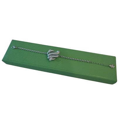 Swarovski Volta Bracelet, Heart, White, Rhodium Plated