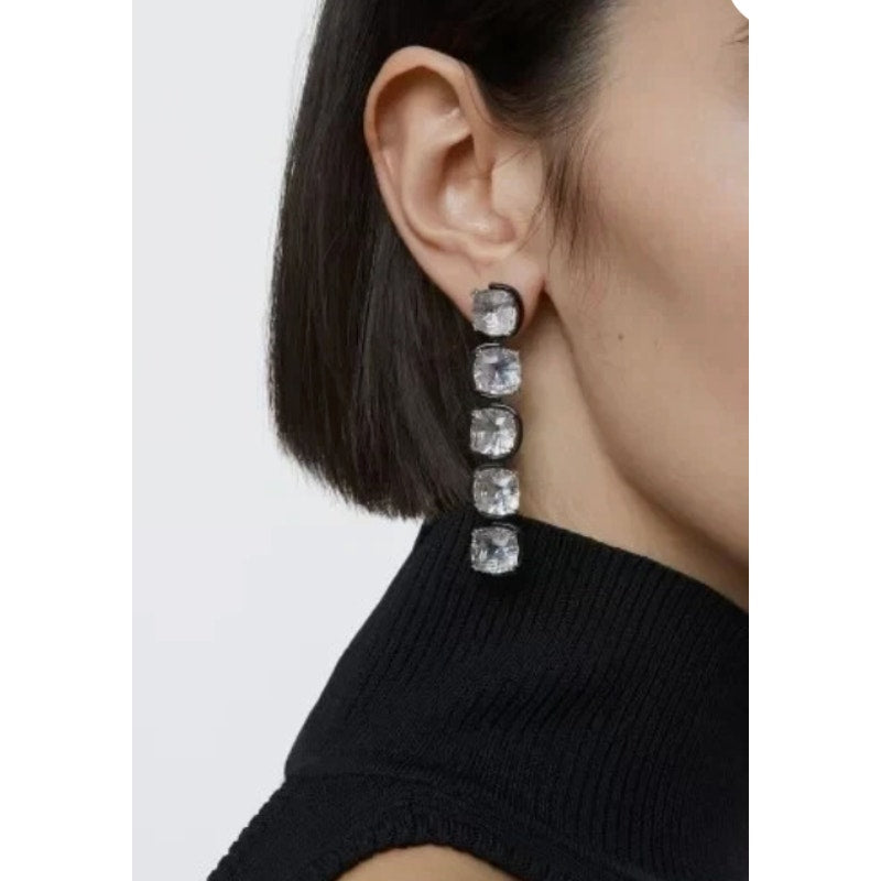 Swarovski Floating Harmonia Drop White crystal Long Earrings