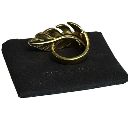 Golden Goddess Palm Ring Size 7 adjustable