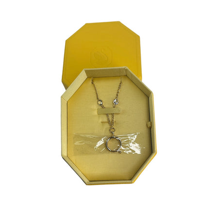 Swarovski Curiosa ring holder necklace Gold tone, Gold-tone plated