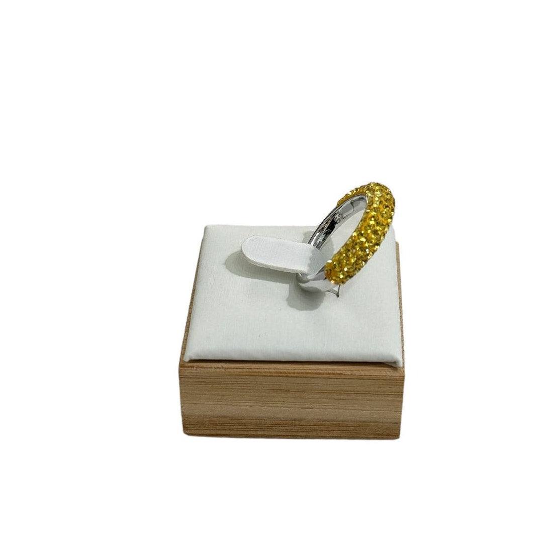 Swarovski Atelier Tigris ring Yellow, Rhodium plated size 6/52 New