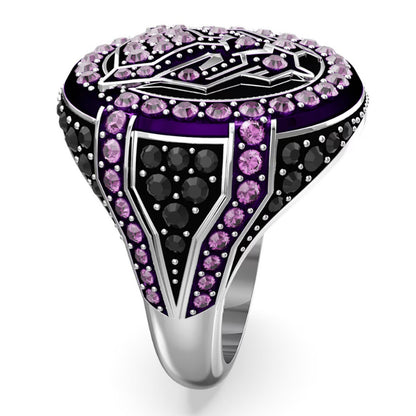 Swarovski Black Panther MARVEL Ring, Purple, Rhodium Plated 58 USA 8 Unisex