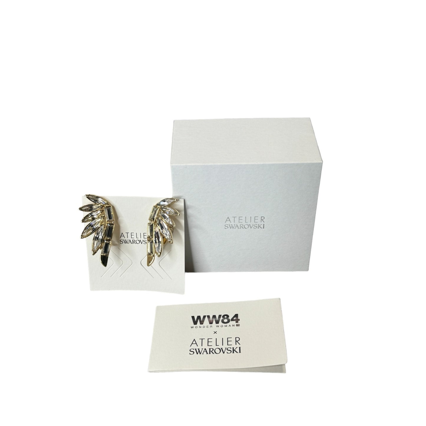 Swarovski Wonder Woman ear cuff White, Gold-tone plated Earrings