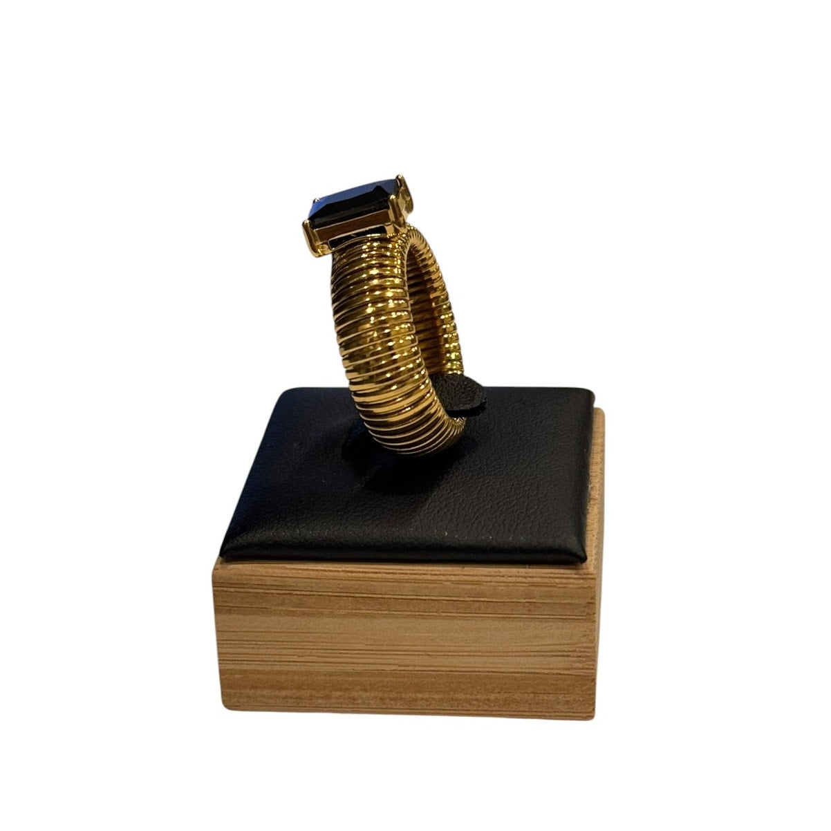 Muse Gold Ribbed Statement Ring