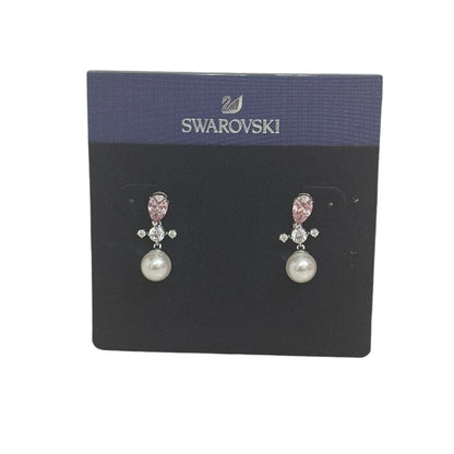 Swarovski Perfection Set, Necklace/Earrings/Bracelet Pink/Clear Crystal Authentic