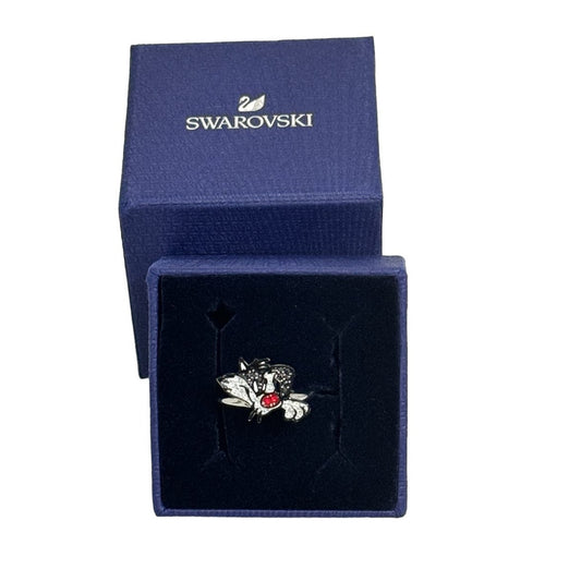 Swarovski Looney Tunes Sylvester Size 7 /55 Ring Multi-colored, Rhodium plated New