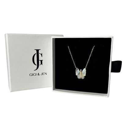 Stunning Butterfly Pendant Necklace – Elegant Effect with Central Butterfly Design | Perfect Gift for Her