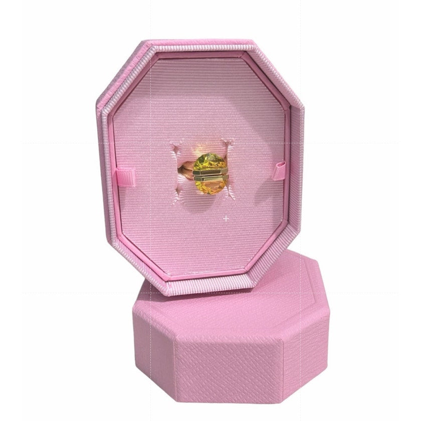 Swarovski Lucent ring Magnetic closure, Yellow, Gold-tone plated size 58/8