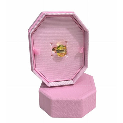 Swarovski Lucent ring Magnetic closure, Yellow, Gold-tone plated size 58/8