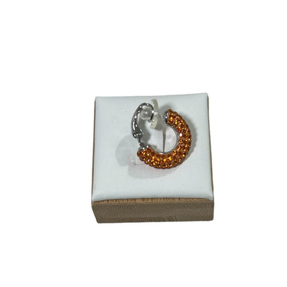 Swarovski Tigris ear cuff SINGLE , Orange, Rhodium plated New