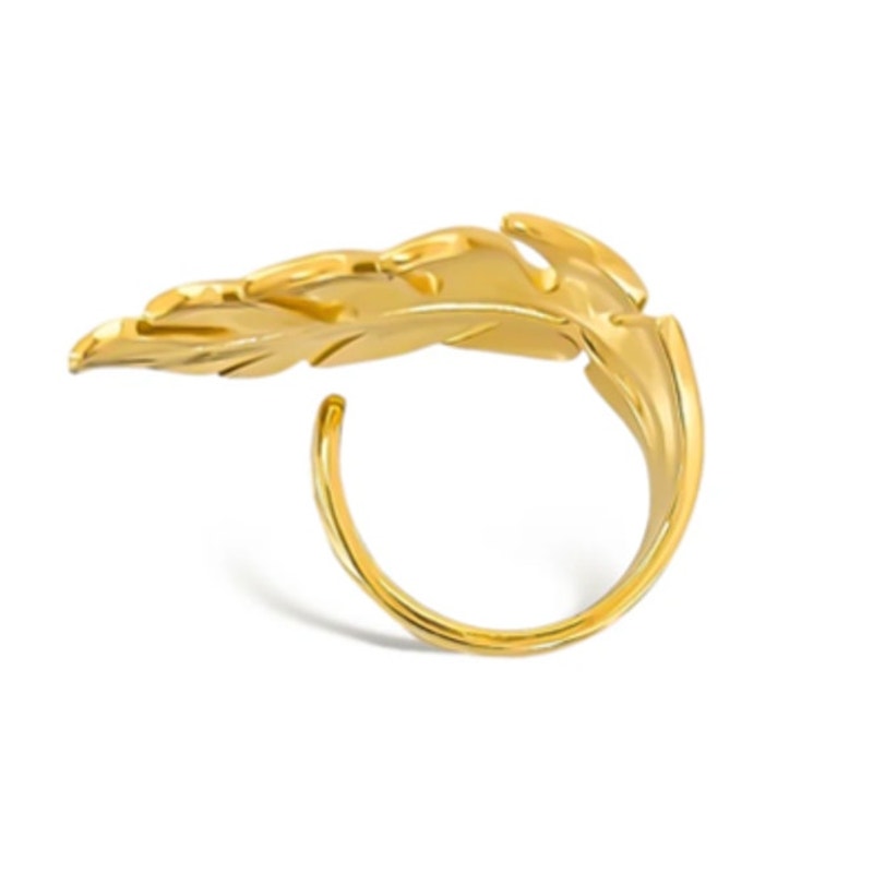 Golden Goddess Palm Ring Size 7 adjustable