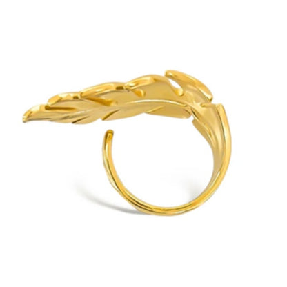 Golden Goddess Palm Ring Size 7 adjustable