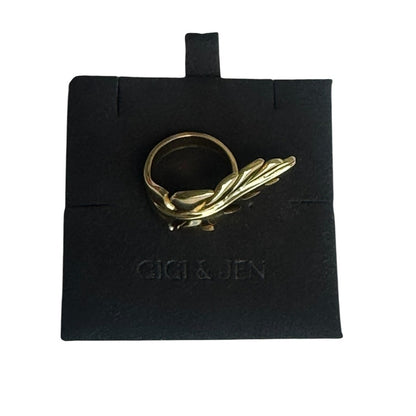 Golden Goddess Palm Ring Size 7 adjustable