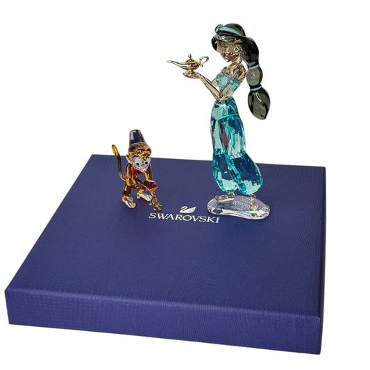 Swarovski Princess Jasmine and Abu Bundle Crystals Figurine Home decor