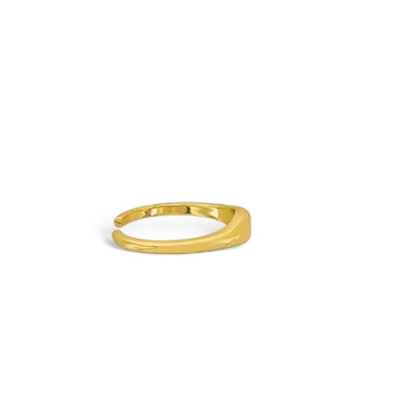 Gold Pinky Ring Minimalist Open Band