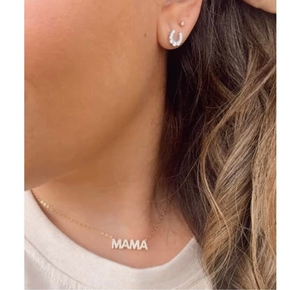 MAMA Necklace Pave  Elegant Personalized Jewelry Gift for Moms