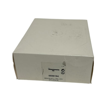 Swarovski Millenia bracelet Triangle cut crystals, White, Rhodium plated M