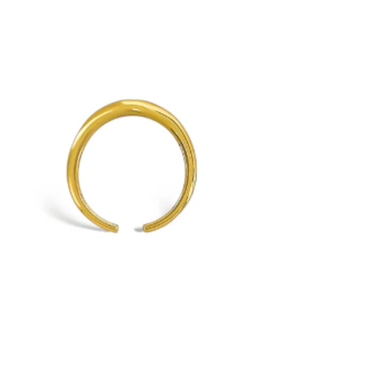 Gold Pinky Ring Minimalist Open Band